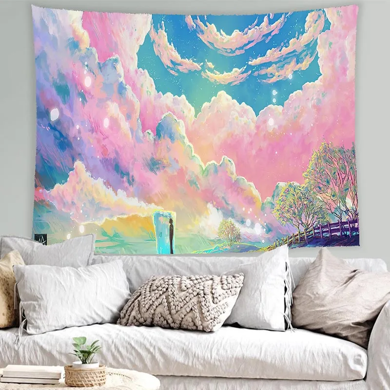 

Флуоресцентный УФ-гобелен для дома/интерьера светильник лая ткань, домашний декор вечерние праздничная атмосфера, декоративный гобелен, бу...