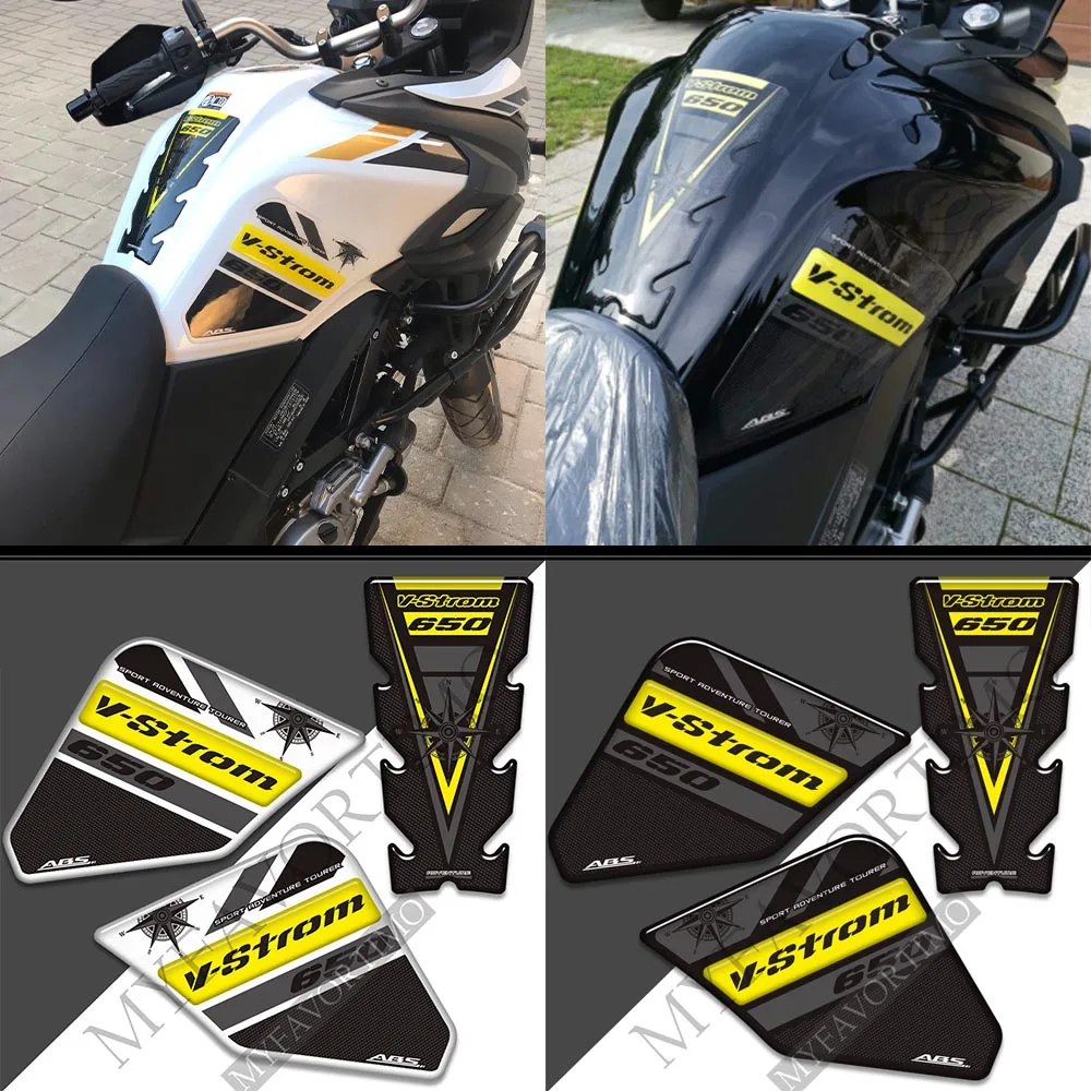 Фото Для Suzuki V STROM VSTROM DL 650 XT 650XT Adventure Защитная накладка на бак багажника, чехлы, наклейки, комплект топливного масла №4