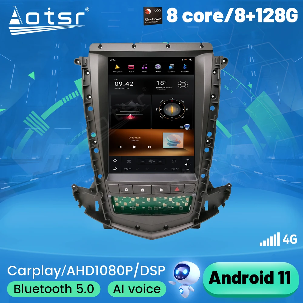 

Новый автомобильный радиоприемник G6 Tesla для Cadillac SRX, Android, 2Din стереоприемник, Авторадио, мультимедийный плеер, GPS-навигатор