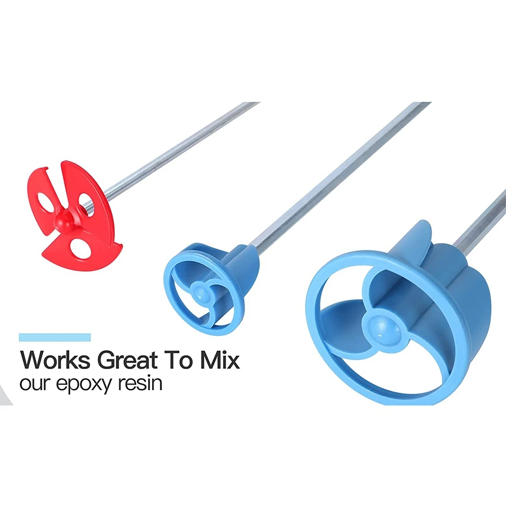 Pack of 3 Paint Epoxy Resin Mud&ampCeramic Glaze Mixer Paddle Blades-Power Drill Stirring Attachment-Mixer Mixing Paddles