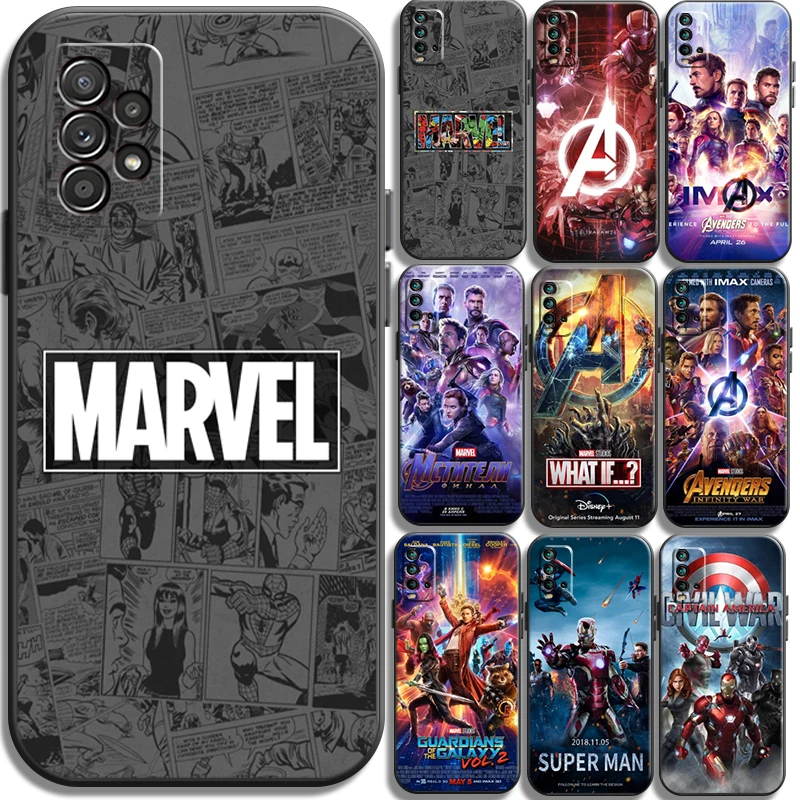 

Marvel US Logo Phone Cases For Xiaomi Redmi Note 10 10S 10 Pro POCO F3 GT X3 GT M3 Pro X3 NFC Back Cover Soft TPU Funda Coque