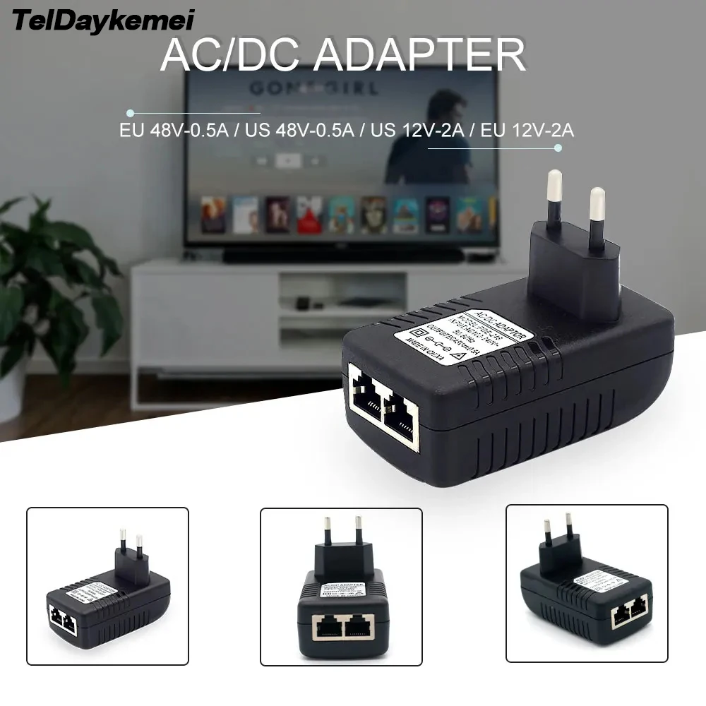 

Инжектор PoE TelDaykemei 12В-48В для IP-камеры