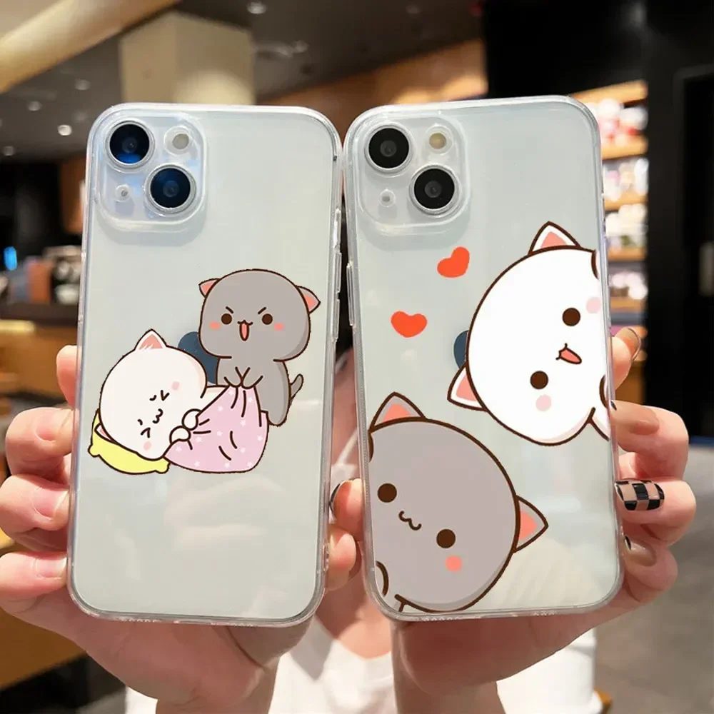 Чехол для телефона с рисунком кота Peach Mochi IPhone 15 14 13 11 12 Pro Max XS MAX Mini 8 7Plus X SE XR