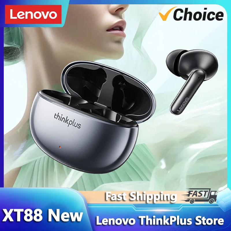 Выбор Lenovo XT88 Новые беспроводные наушники TWS Bluetooth V5.3 Двухрежимное декодирование