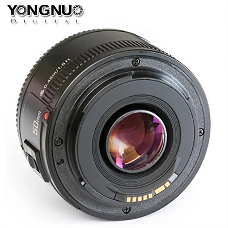 Купи YONGNUO YN50mm F1.8 Lens Large Aperture Auto Focus Lens adapter For Canon EF Mount EOS Camera DSLR за 10,224 рублей в магазине AliExpress