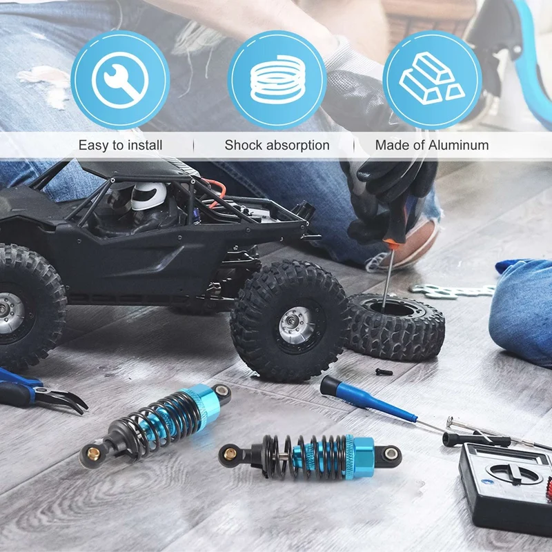 4 шт. набор амортизаторов из алюминиевого сплава для Tamiya TT-01 TT01 TT-02 TT02 1/10 детали