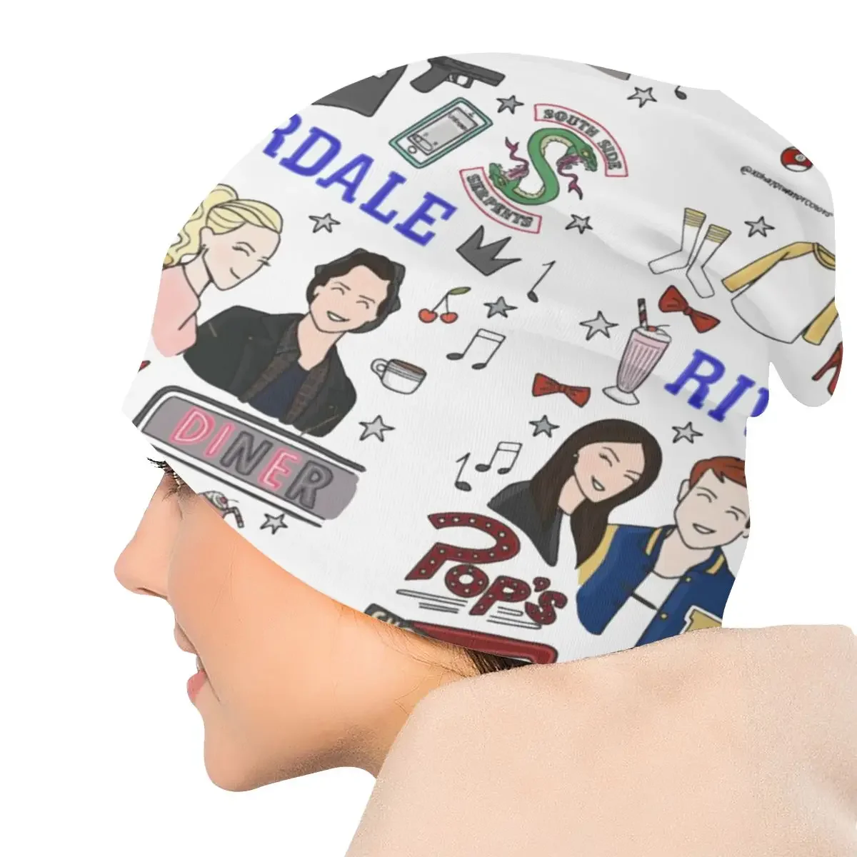Винтажная шляпа улзан Riverdale 90s Side Serpents вязаные шапки шапочки облегающие мужские