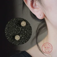 silver color 14k gold plated dandelion stud earrings womens fashion simple elegant jewelry gift
