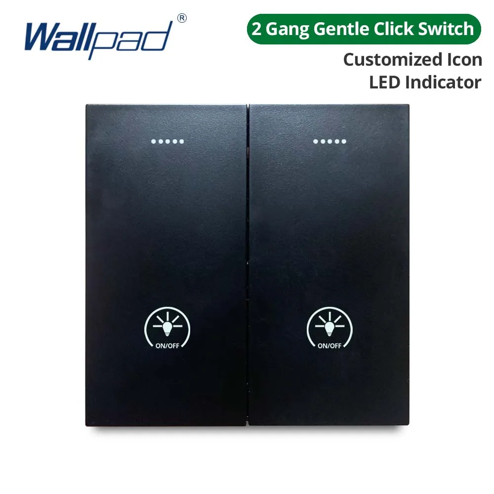 

Переключатель Wallpad 2-х клавишный с индикатором