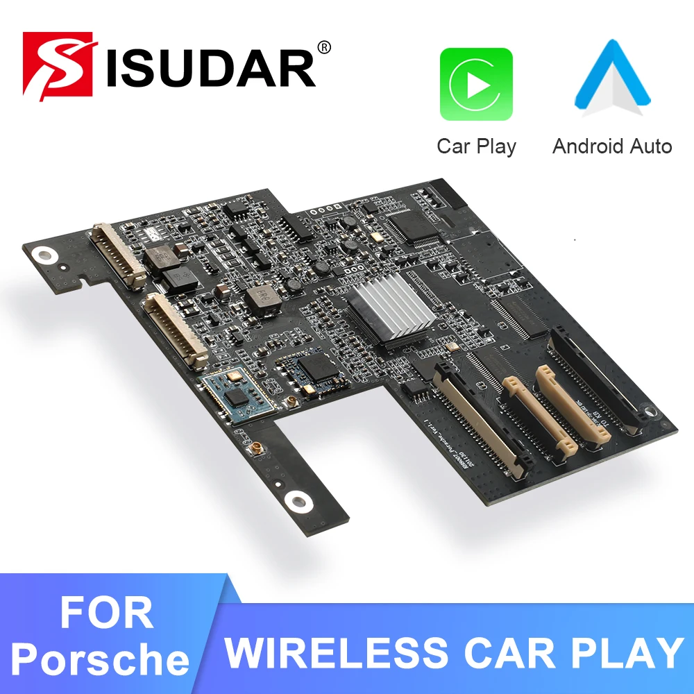 Модуль Carplay ISUDAR для Porsche/Cayenne/Cayman/Boxster 911, головное устройство с 7-дюймовым экраном, PCM 3,0, Android Auto AI Box, мультимедиа