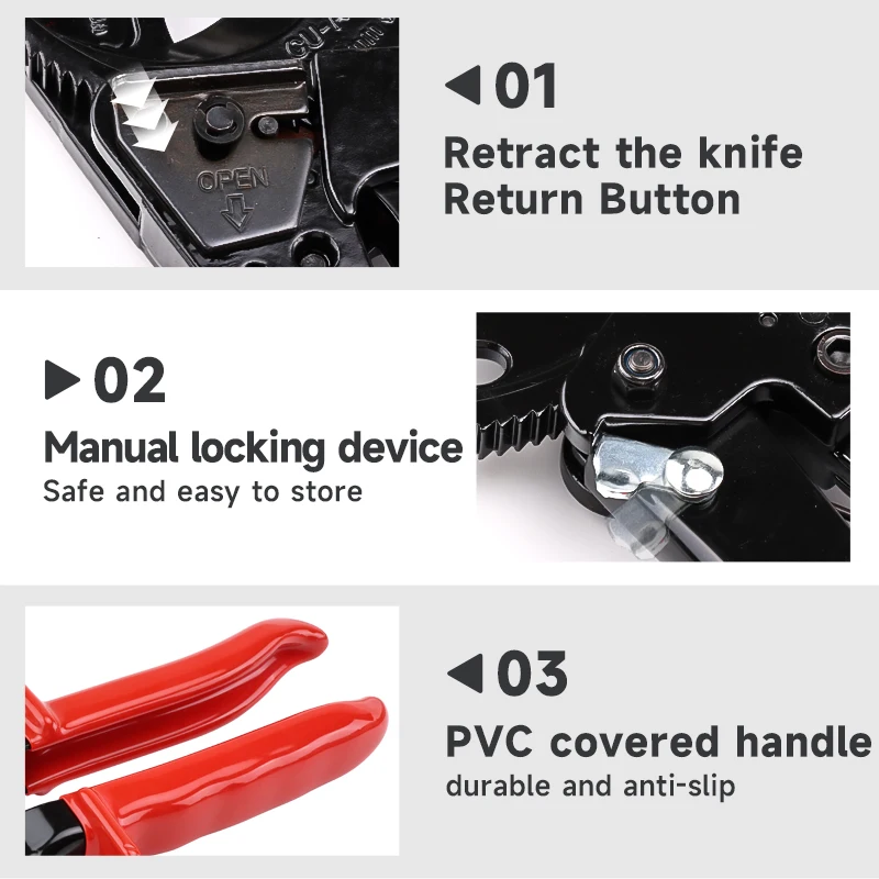 Удобный Инструмент Для Резки Кабеля С Механизмом-кликером Супер Мощный
