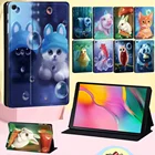 Чехол-книжка для планшета Samsung Galaxy Tab A 10,1 2019TabA 8,0 дюйма9,7 дюйма10,5 дюймаS5ES6 Lite, чехол-подставка из искусственной кожи с рисунком животных