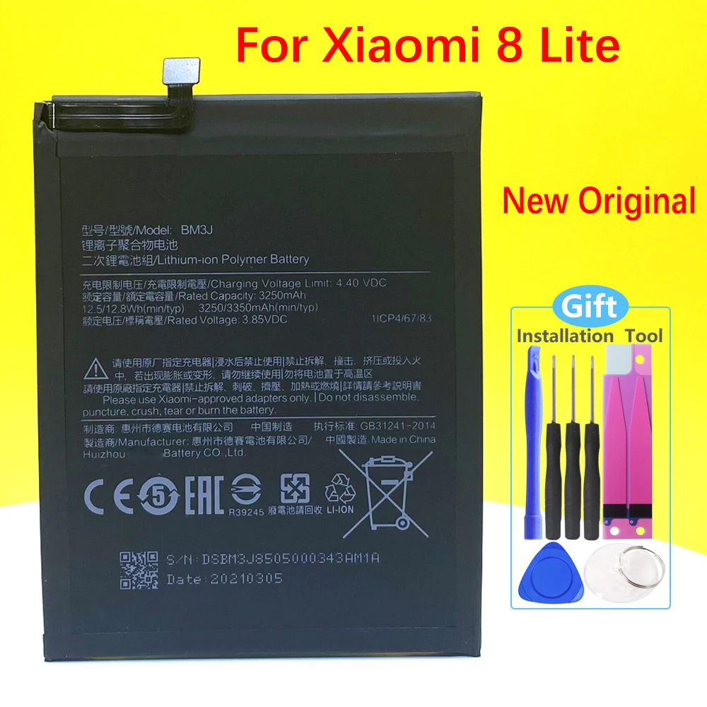 

NEW Original BM3J Battery For Xiaomi MI8 8 Lite High Quality Smartphone/Smart Mobile Phone +Tracking Number