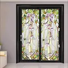 Оконная Пленка Конфиденциальности Bine цветы неклеевой Стекло Стикеры Солнцезащитная тепла Управление жалюзи для Обложка домашний декор