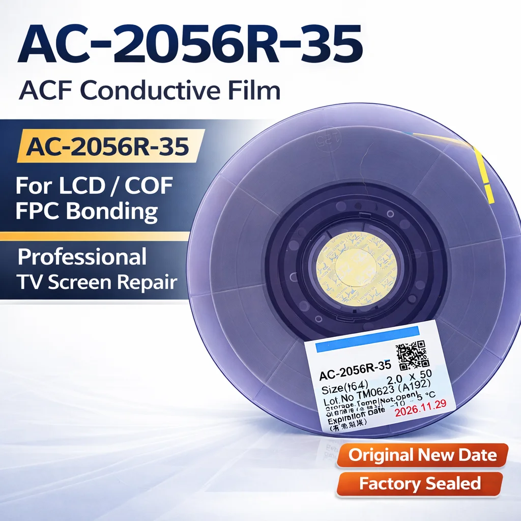 

AC-2056R-35 ACF-лента, анизотропный проводящий клей, лента для склеивания COF для ремонта ЖК-экранов телевизоров, панелей дисплеев и печатных плат COF