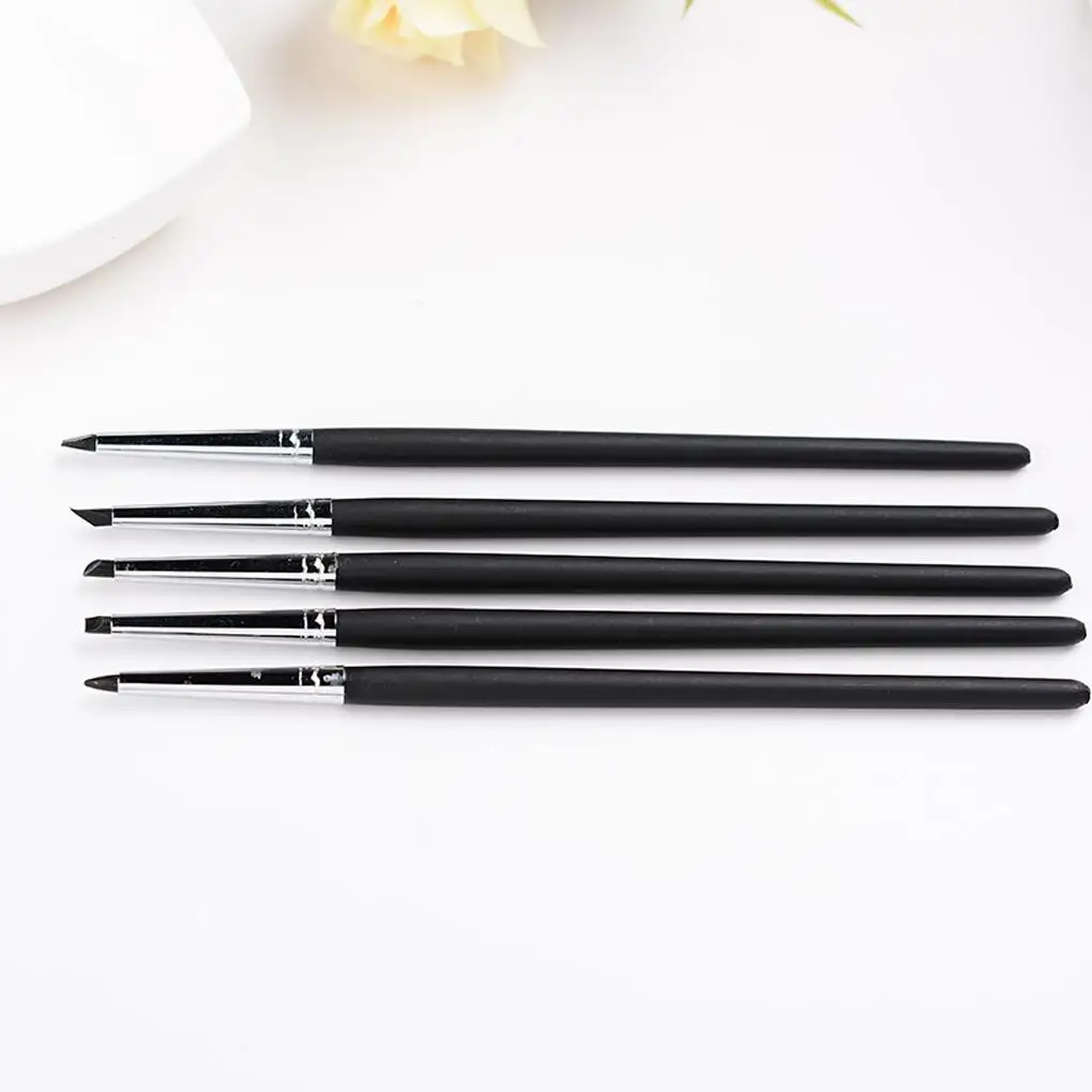 

5pcs Rubber Soft Head Shapers Polymer Clay Pottery Pen Sculpting Modelling Hobby Tools