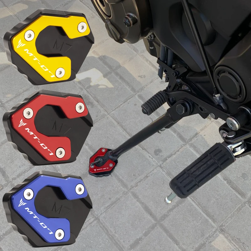 

2022 Motorcycle Accessorie Kickstand Side Stand extension Enlarge Plate Pad For Yamaha MT07 MT 07 MT-07 2014-2021 2018 2020 2019