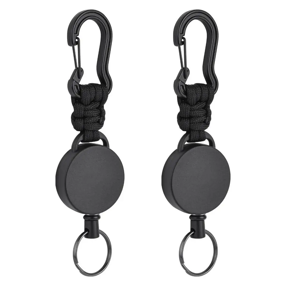 

Circular Climbing Chain Anti Lost Mountaineering Easy Pull Buckle Key Ring Retractable Badge Holder Anti-lost Keyring