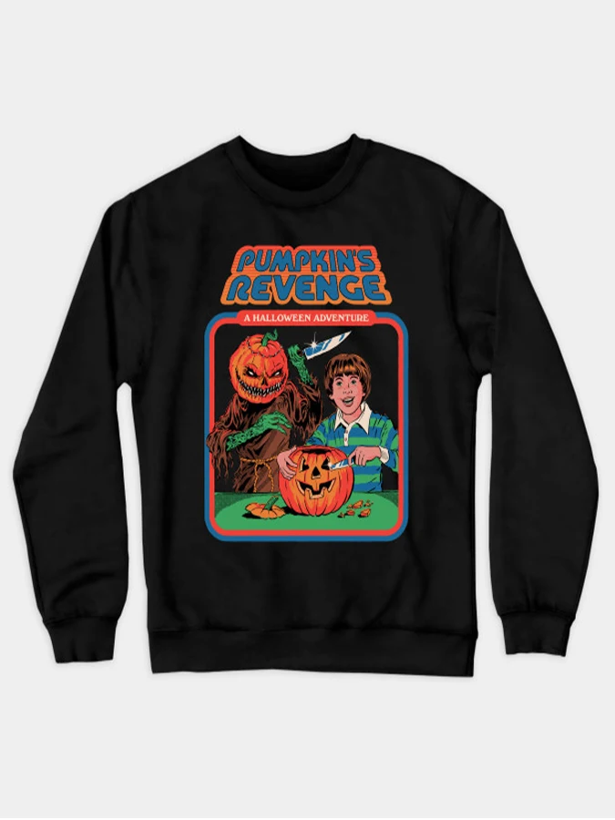 

Halloween Casual Funny Print Loose Crew Neck Sweatshirt