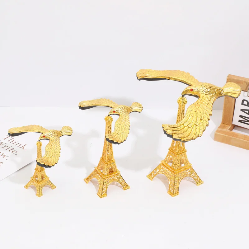 

2023 Creative Suspended Ornaments Anti-gravity Balance Eagle Eiffel Tower Model Metal Crafts Desk Decorations Small Ornaments