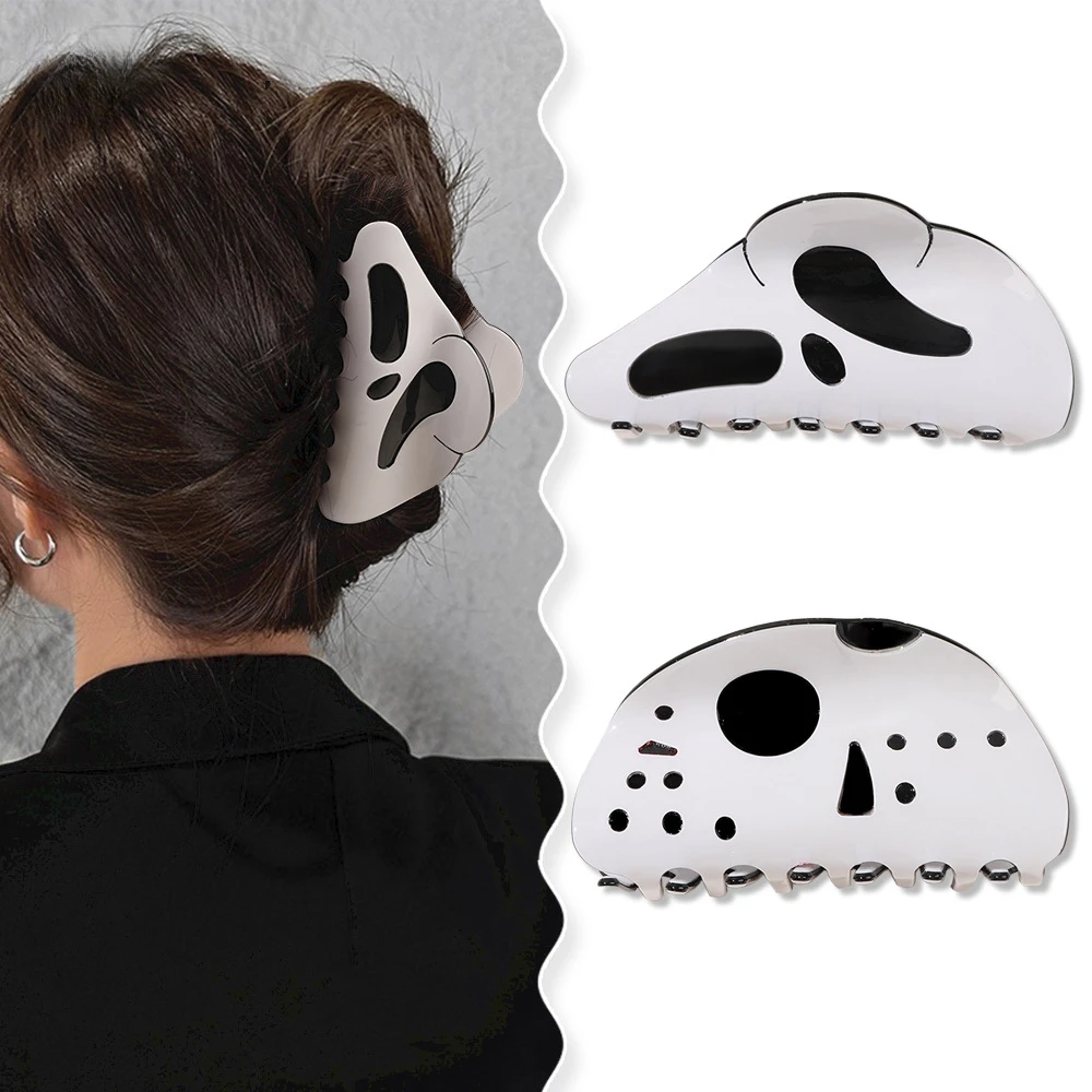 

2023 New Arrival Halloween Hair Clip Hair Claws Ghost Clasp Terror Ghost Face Shark Clip Hair Accessories for Women