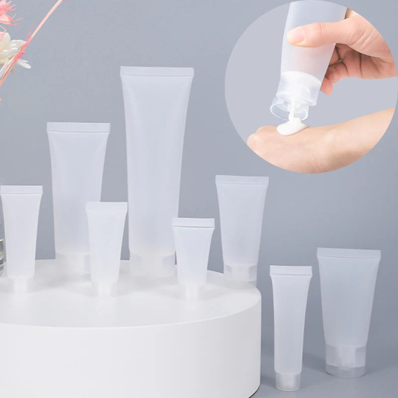 

30Pcs 15ml-100ml Empty Plastic Frosted Soft Tubes Refillable Containers Cosmetic Vials For Cream Lipstick Lotion Shampoo