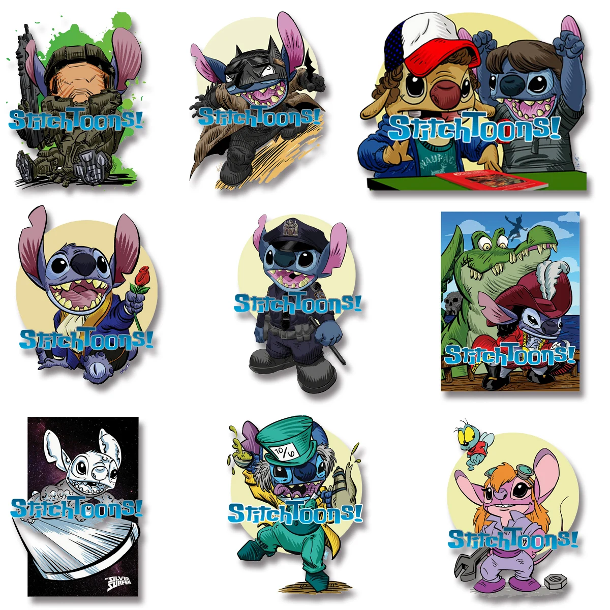 

Stitch Role play Disney Stickers on Clothes Garment Accessories Stickers on fabric Heat Transfer PVC Patch