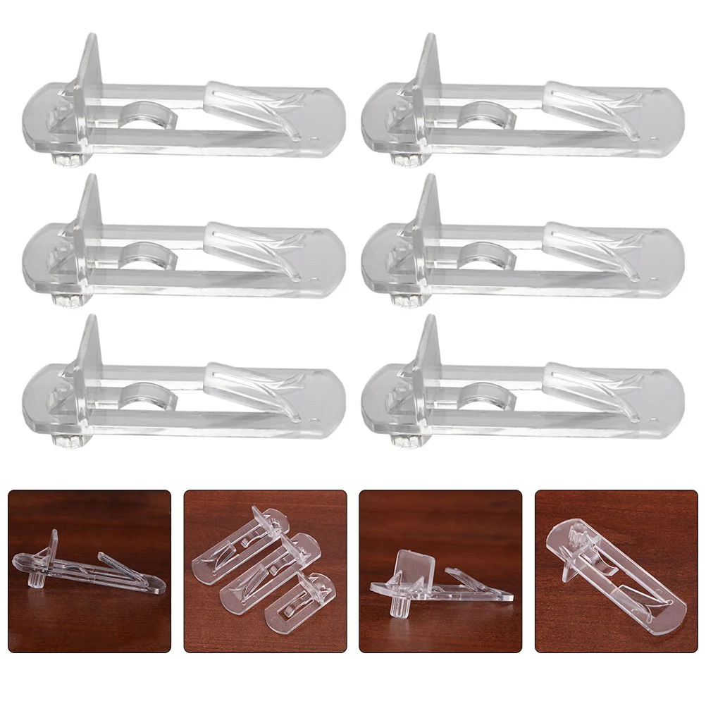 

Shelf Bracket Floating Cabinet Support Pegs Clipskitchenblindlocking Invisible Diy Mantel Metal Clipbrackets Clear Furniture