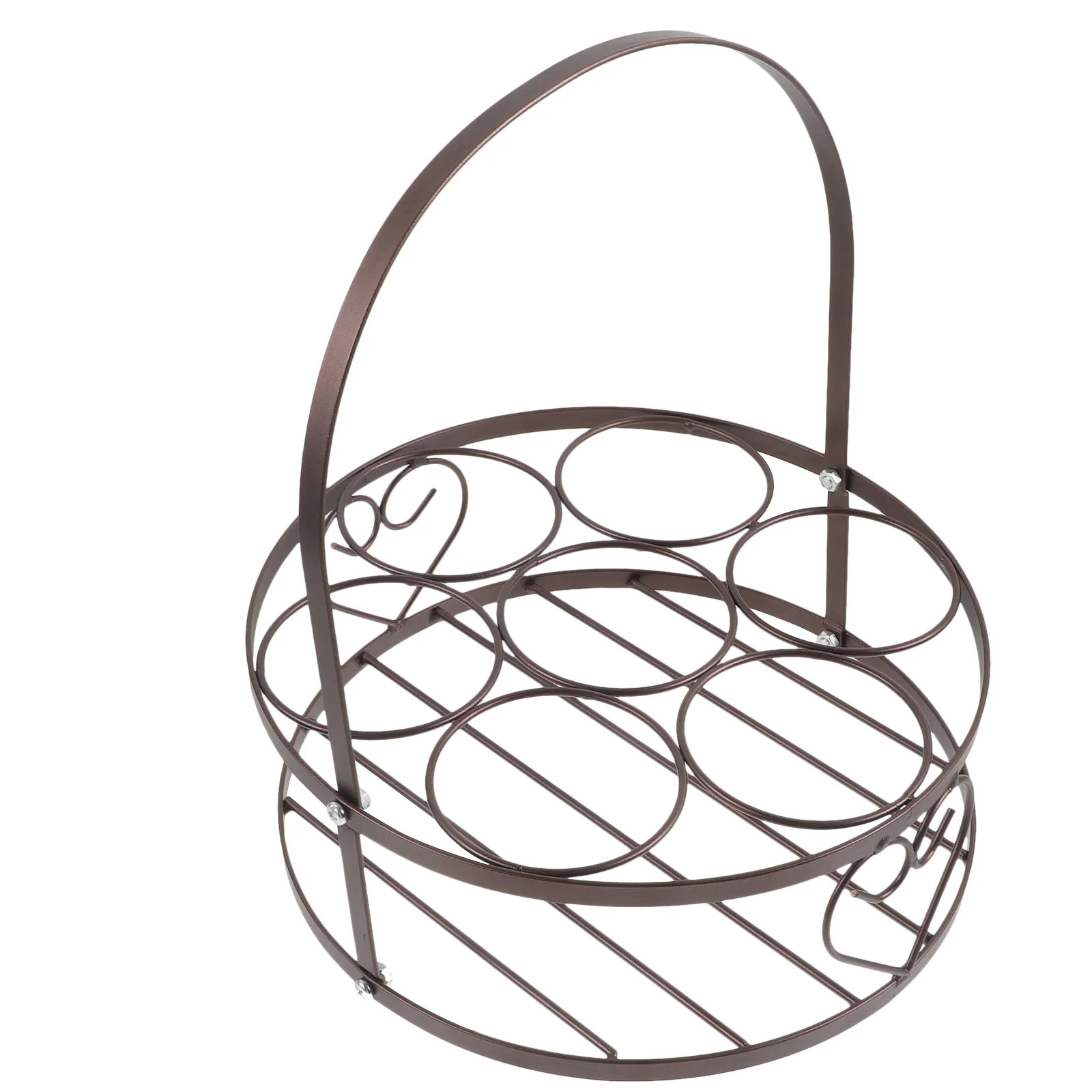 

Beer Storage Basket Metal Organizer Bottle Rack Portable Handle Stainless Steel