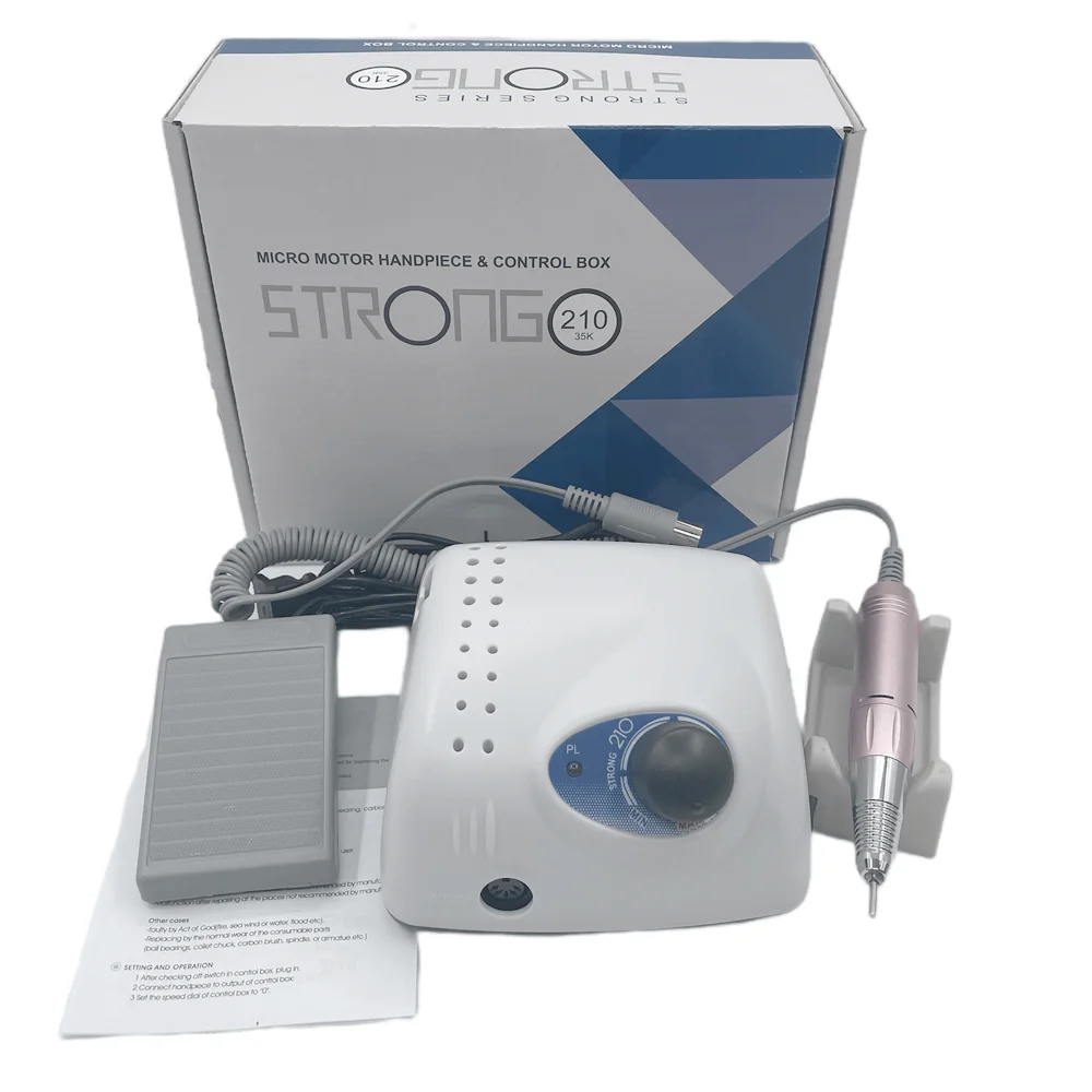 

Strong 210 Manicure Drill 65W 35000RPM Machine Cutters For Manicure Electric Nail Drill Manicure Machine Polish Nail File