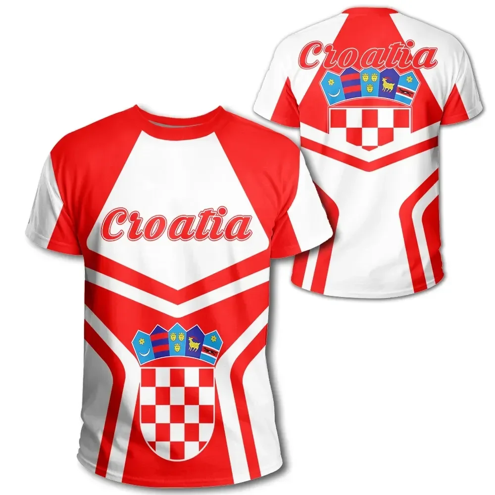 

Мужская футболка с флагом Хорватии, летняя футболка с принтом эмблемы, модный дизайн, забавная футболка O Ncek Hrvatska, оптовая продажа