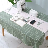 nordic style coffee table tablecloth household plastic disposable tablecloth rectangular waterproof and oil proof table mat
