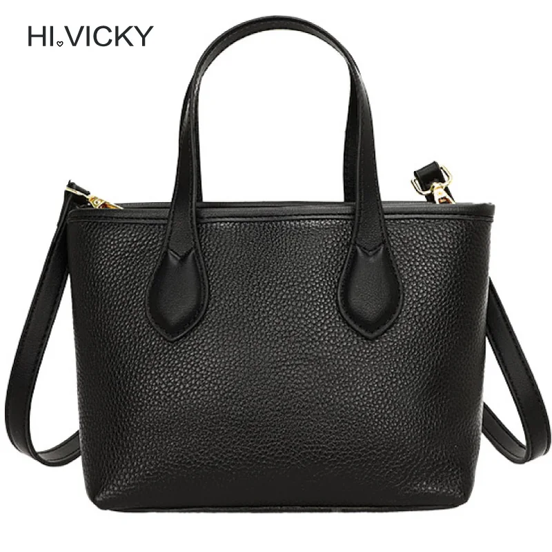 

100% Genuine Cow Leather Casual Crossbody Bags for Women Ladies Luxury Designer Tote Black Handbag Female Black Shoulder Bag Sac