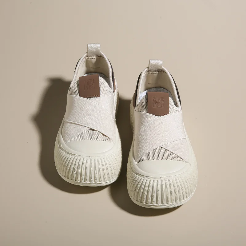 Кроссовки женские сетчатые без шнуровки дышащие спортивные сникерсы с