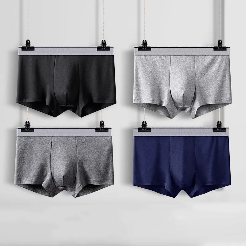 

4/8PCS Set Boxer Male Panties Men's Underwear Boxers Breathable Sexy Man Boxer Solid Underpants Comfortable Plus Size Shorts Lot