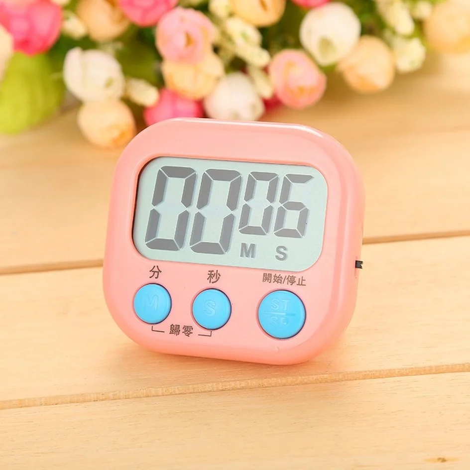 lcd digital kitchen countdown alarm clock timer with stand kitchen timer practical cooking timer alarm clock free global shipping