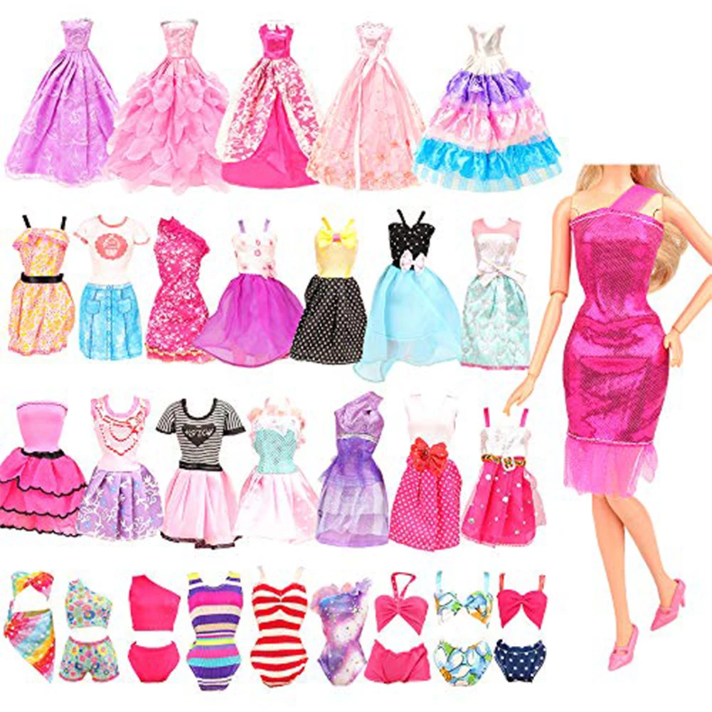 

16 шт., модная одежда для кукол из полиэстера