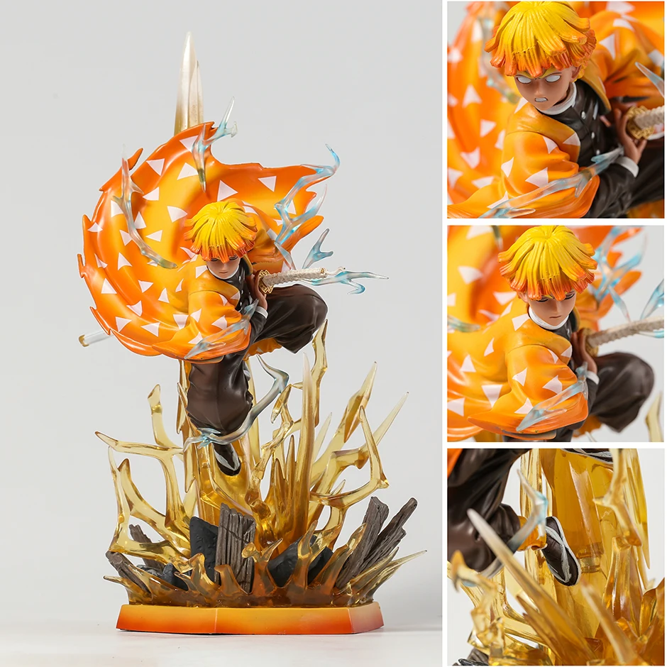 

Demon Slayer Agatsuma Zenitsu Light Up Statue Decoration Collection Figurine Model Toy