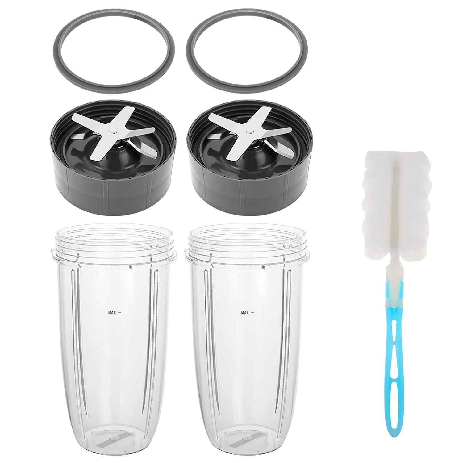 Replacement Blender 32oz Cup and Extractor Blade with Rubber