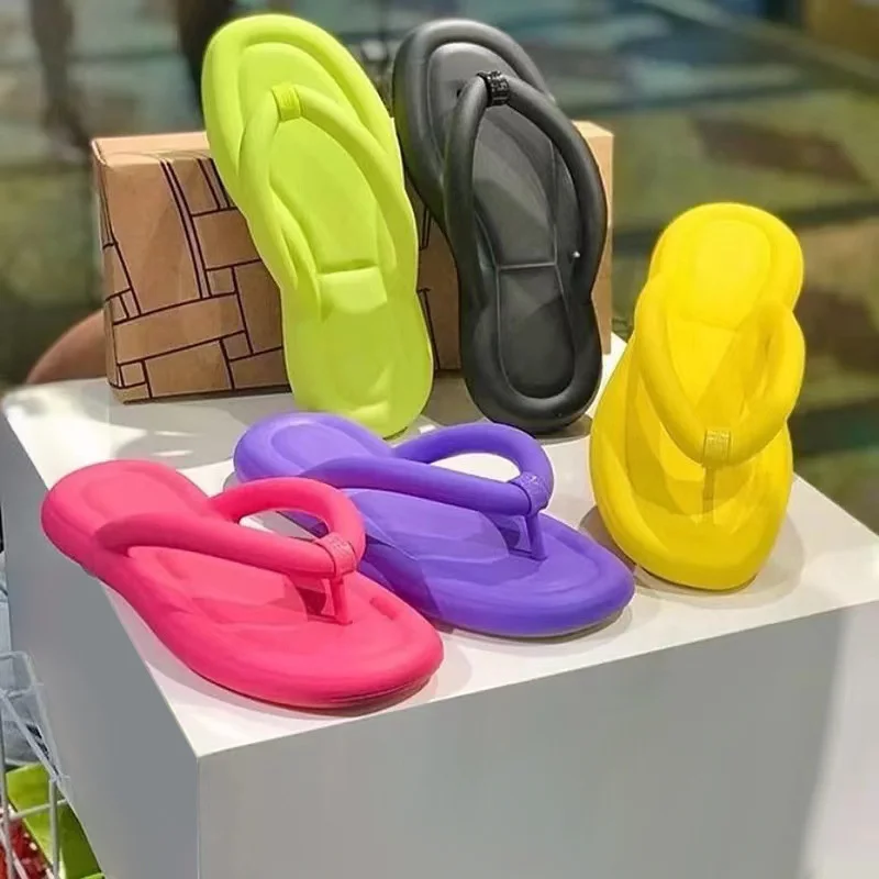 

Summer Candy Color Beach Flip Flops for Women Soft Sole Clip Toe Slippers Woman Comfortable Non Slip Thong Sandals Chaussure