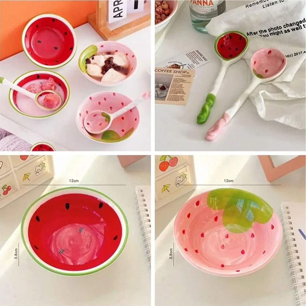 Детская милая искусственная ложка столовая посуда Большая керамическая для