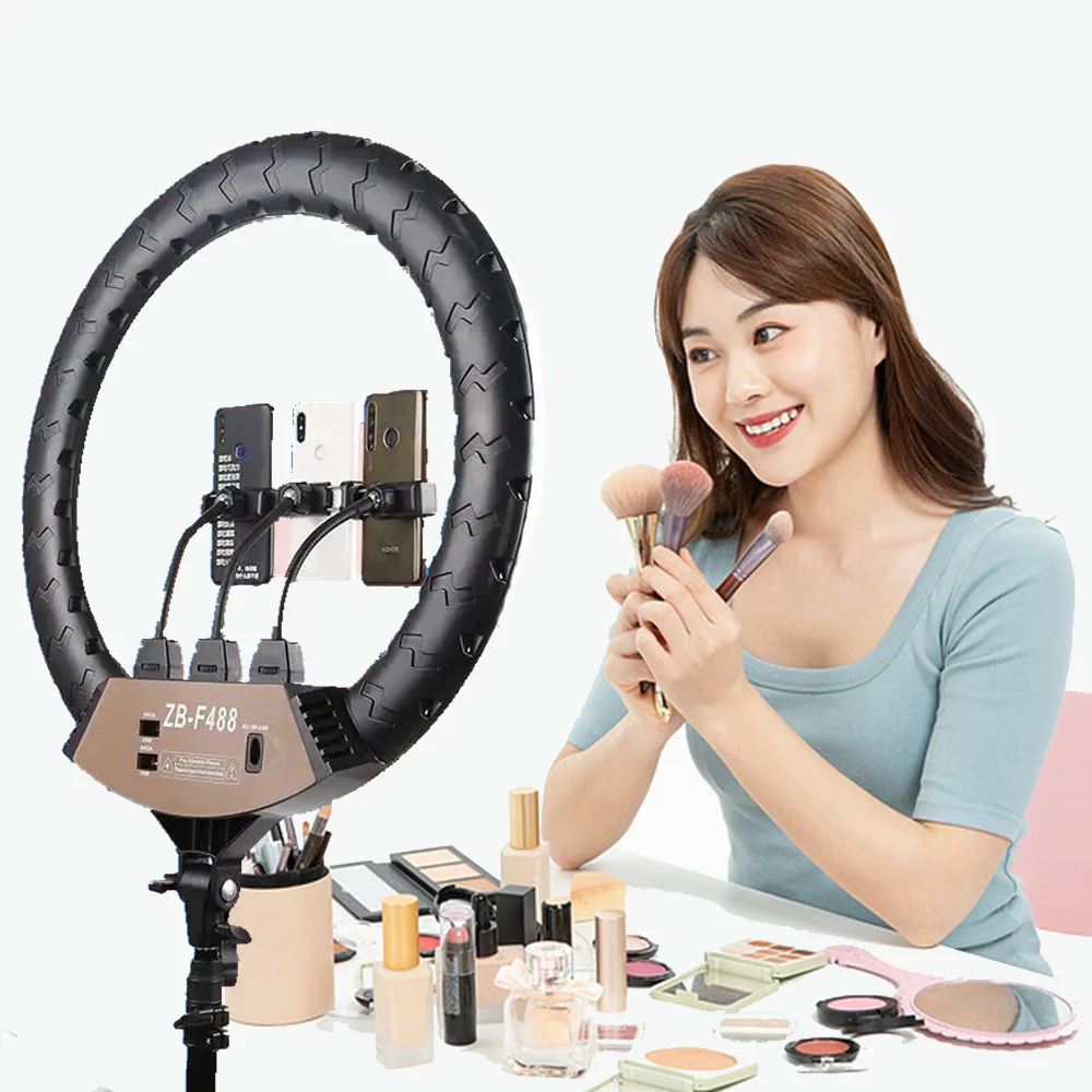 Фотовспышка диаметром 22 дюйма со штативом 3200-6500K и кабелем питания длиной 2 м