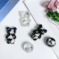 ins glitter snowflake mobile phone bracket transparent solid color cute bear mobile phone accessories for iphone samsung