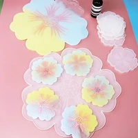 flower coaster epoxy resin mold tray cup mat silicone casting mold for diy resin crafts home decoration making tools accessorie