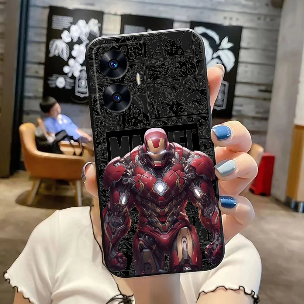 Чехол для телефона Человек-паук Дэдпул Железный человек Realme C65 C63 C53 C35 C55 C33 C30 C21Y C20