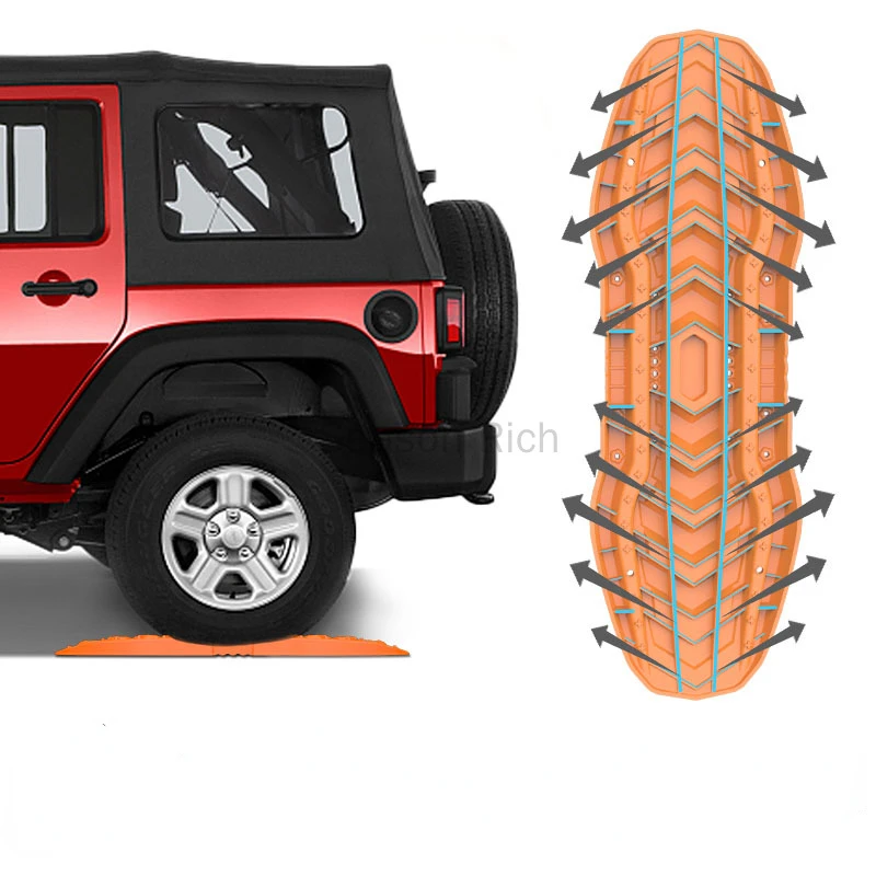 New Recovery Traction Tracks Sand Mud Snow Track Tire Ladder 4WD (3Gen) (3Gen, Orange)