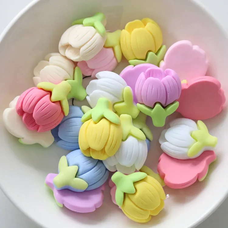 5pcs miniso series flower cartoon резиновые кабошоны из смолы материалы для поделок diy