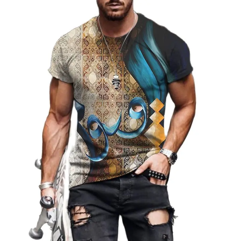 

Fashion Customized 3D Print Men's T-Shirt Novelty Trend Ins O-Neck Short Sleeve Casual Breathable Oversized Top Homme Clothes