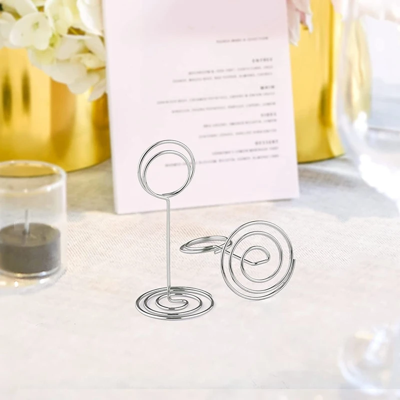 

40 Pcs Table Number Holders Place Card Holder, Name Cards Picture Holders For Wedding, Anniversary Party, Birthday Party