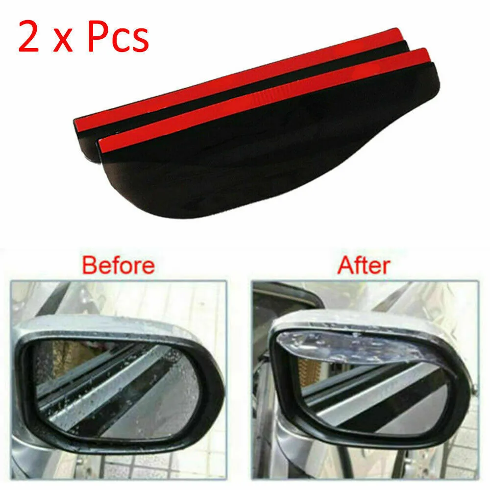 

Sun Shield Universal Rain 2PCS View Accessories Visor Black Rear Safety